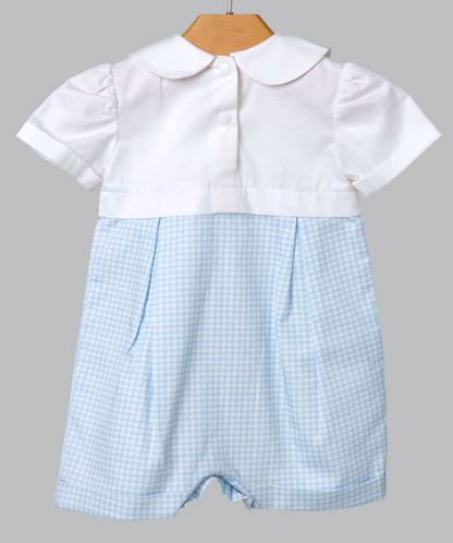 05049 HANDMADE BUTTONED SHORT ROMPER