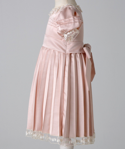 04023 PLİSOLEY SILK HANDMADE BABY GIRL DRESS