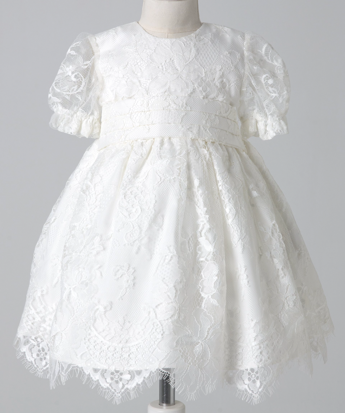 04024 LACE COVERD HANDMADE BABY GIRL DRESS