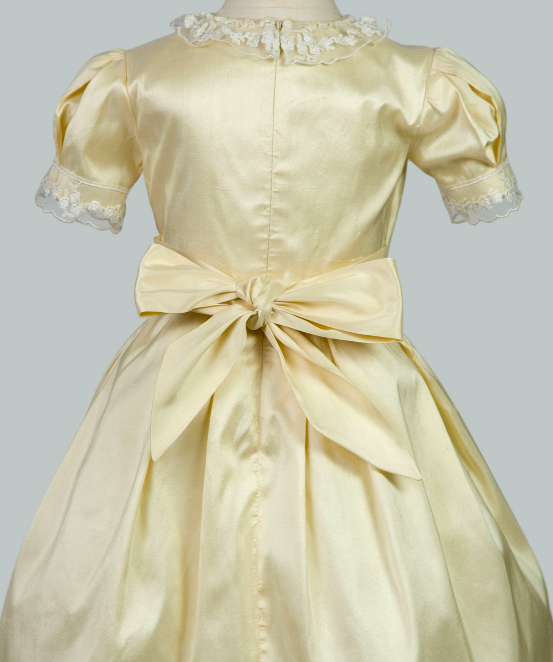 04022 SILK HANDMADE BABY GIRL DRESS-GOLD