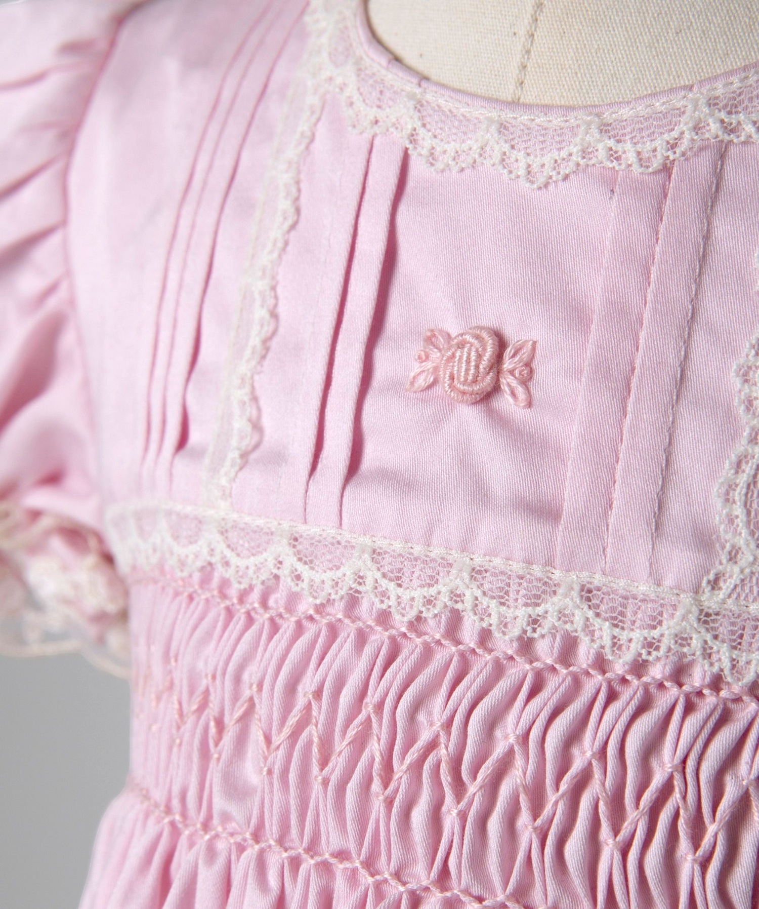 04016 SPRING ROSE HANDMADE BABY GIRL DRESS