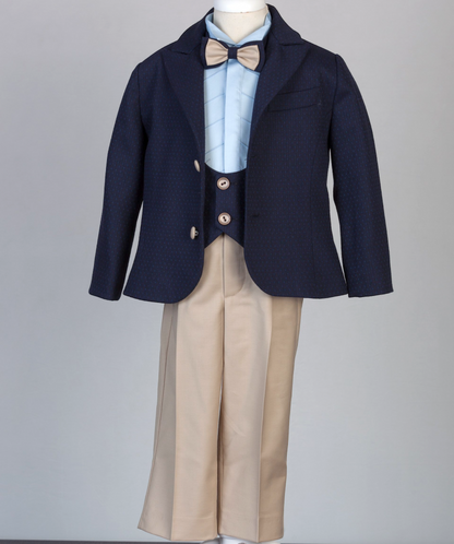 05031-2 HANDMADE BOYS TUXEDO 5PCS SET