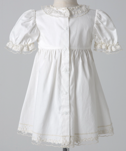 04013 DANTELA COTTON SATIN HANDMADE BABY GIRL DRESS