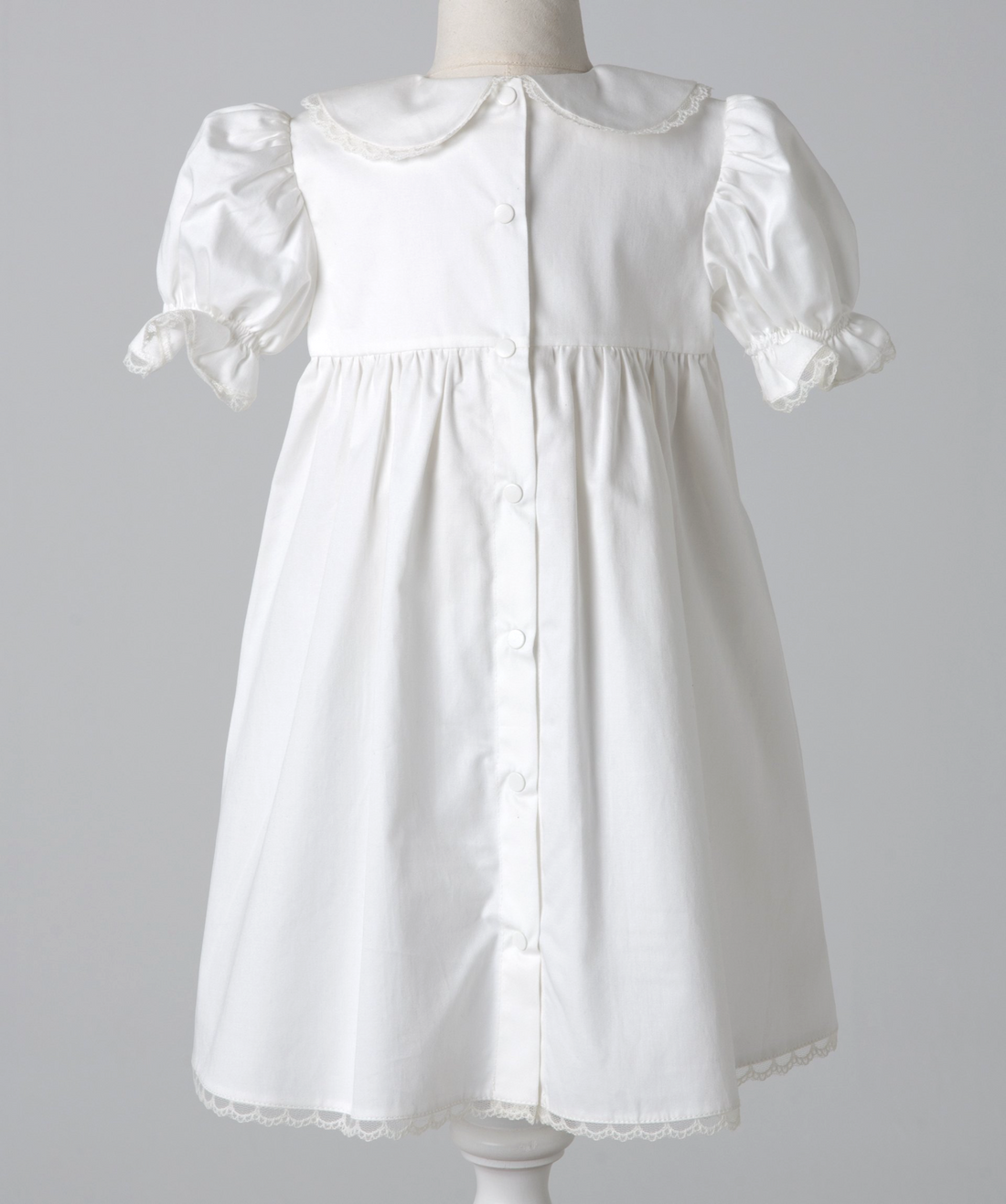 04012 BOW COTTON SATIN HANDMADE BABY GIRL DRESS