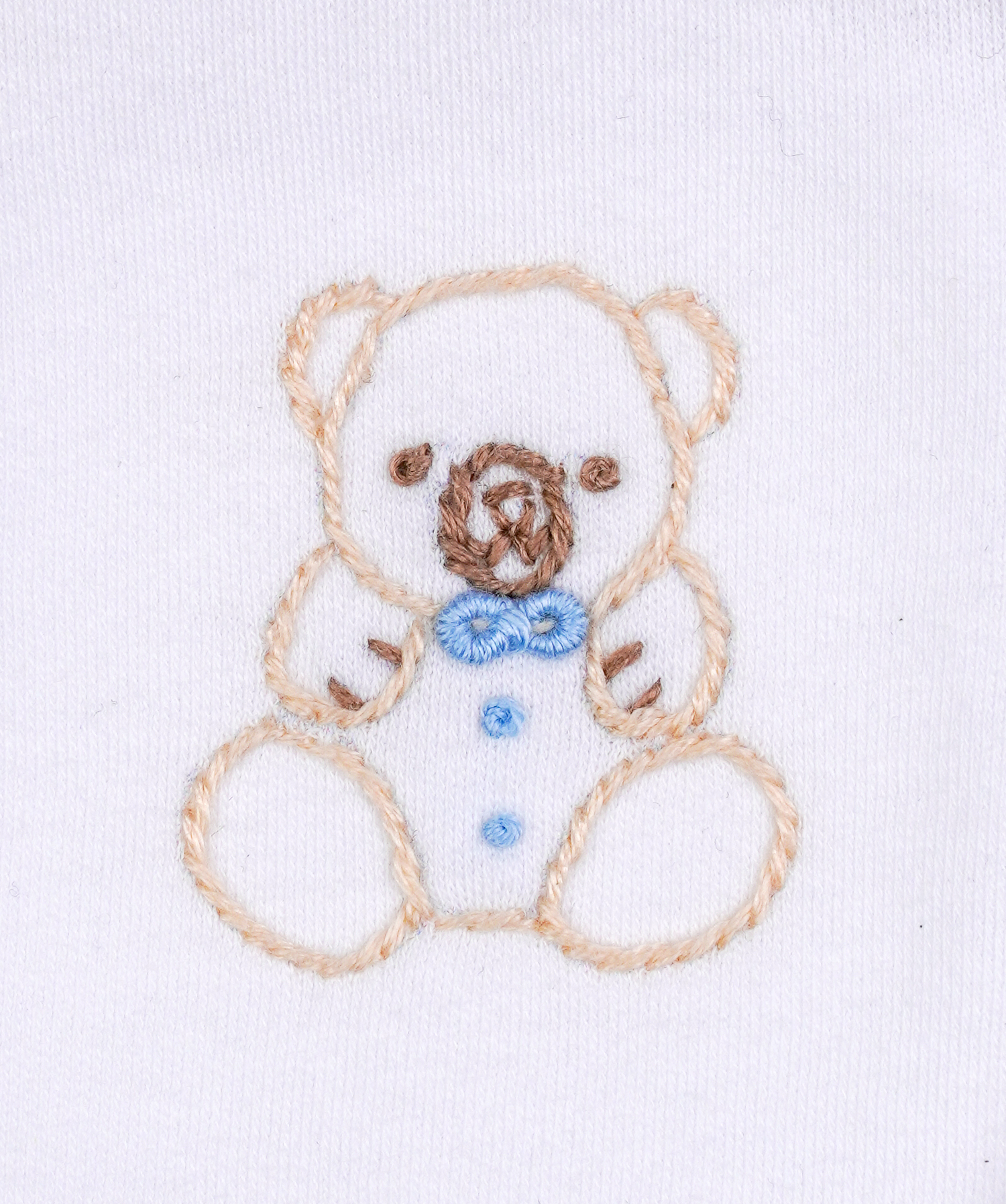 41017 BABY BEAR HANDMADE EMBROIDERY NEWBORN OUTFIT 5-PCS SET