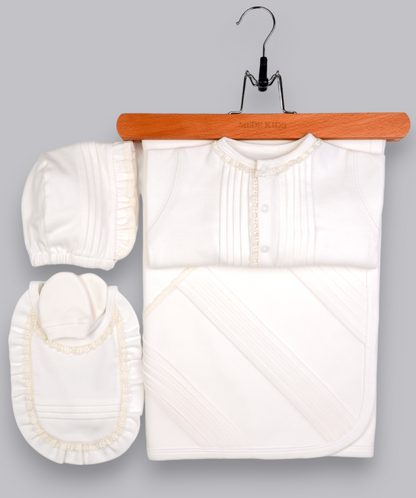 41032 HANDMADE EMBROIDERY NEWBORN OUTFIT 5-PCS SET