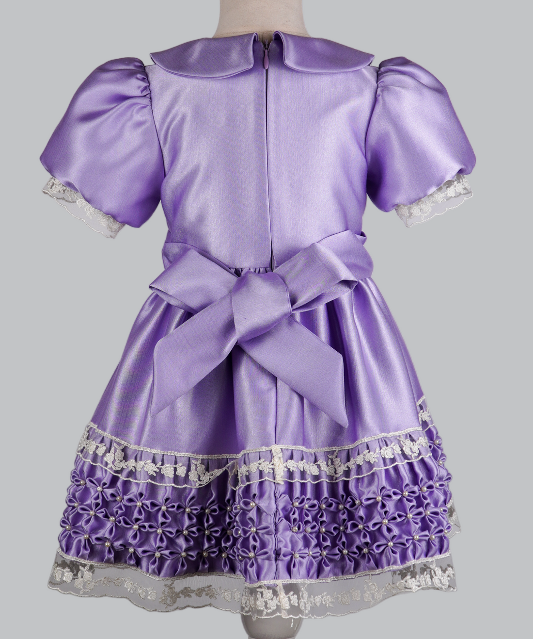 04032 MELINA HANDMADE BABY GIRL DRESS-PURPLE