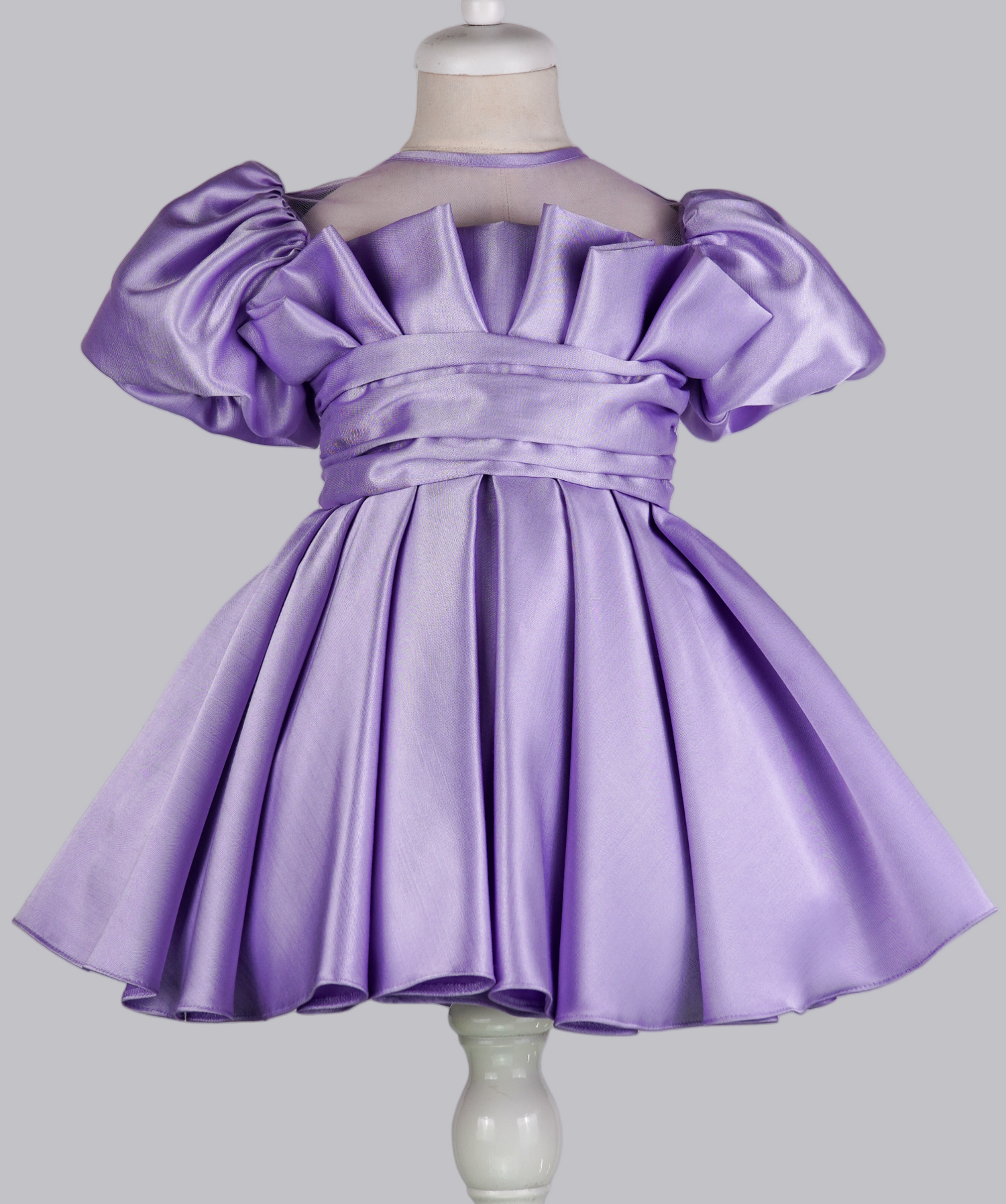 04117 PURPLE HANDMADE BABY GIRL DRESS