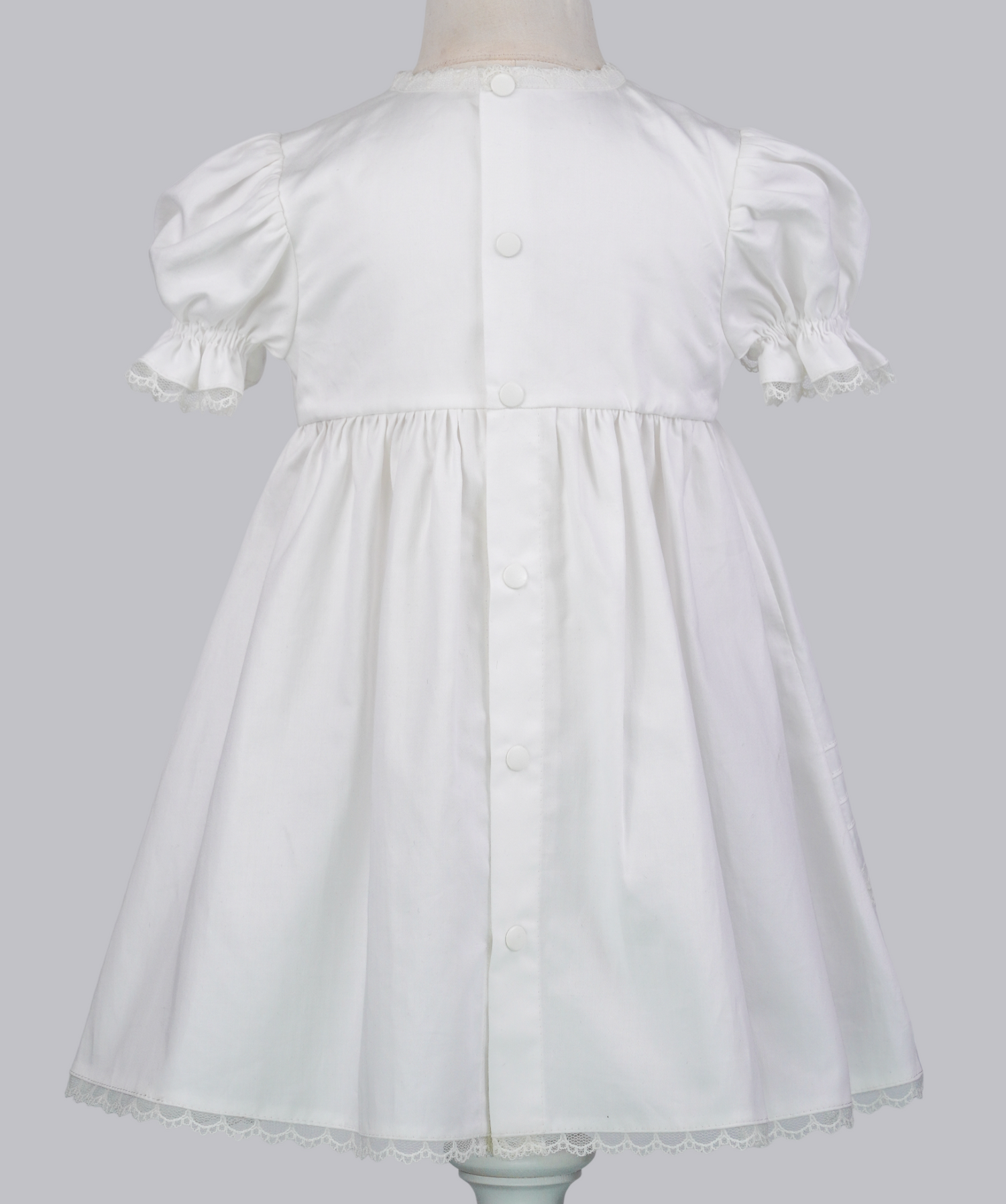 04126 ROSE WAY COTTON SATIN HANDMADE BABY GIRL DRESS