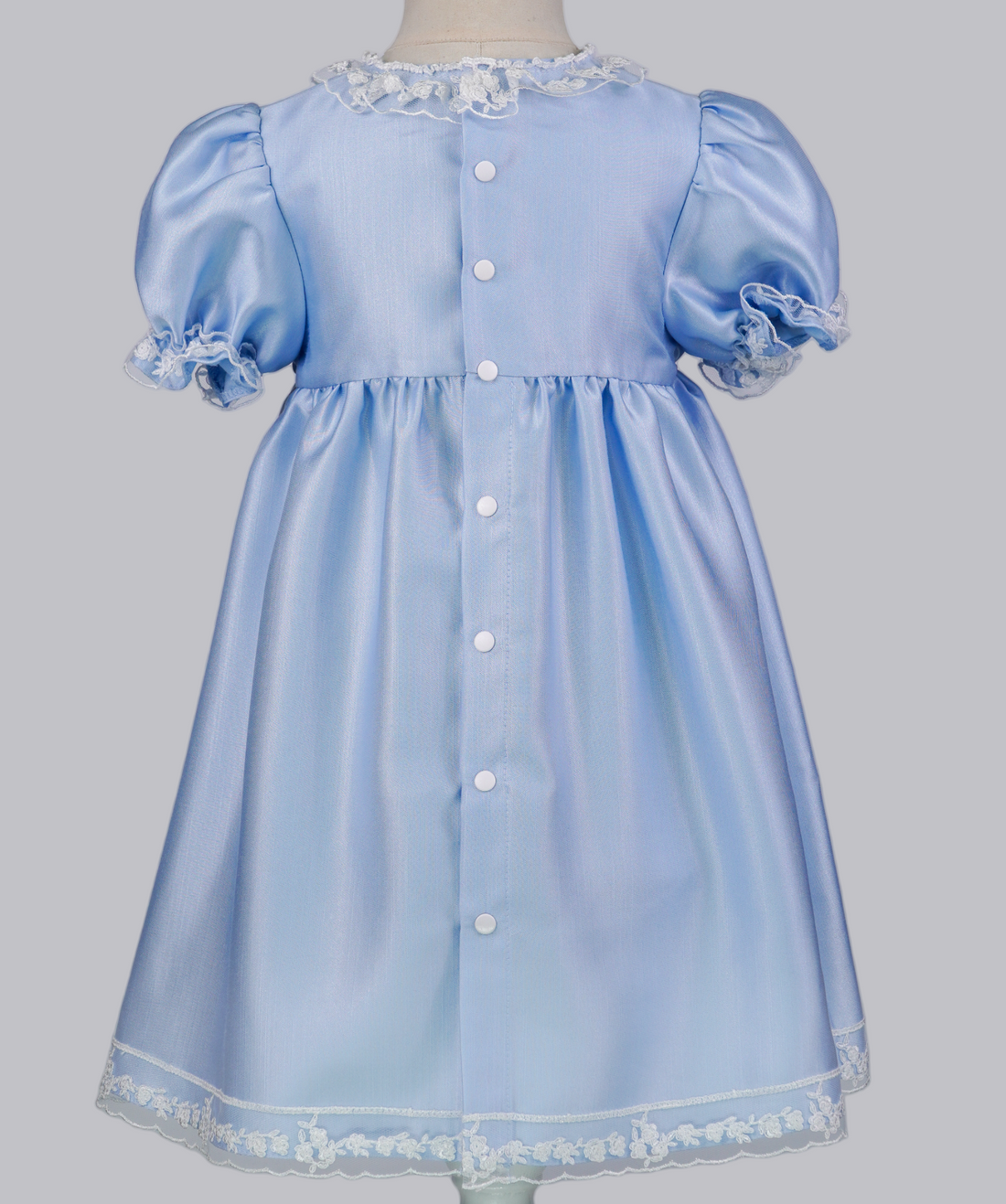 04031 HANDMADE FLOWER BABY GIRL DRESS WITH PEARLS-BLUE