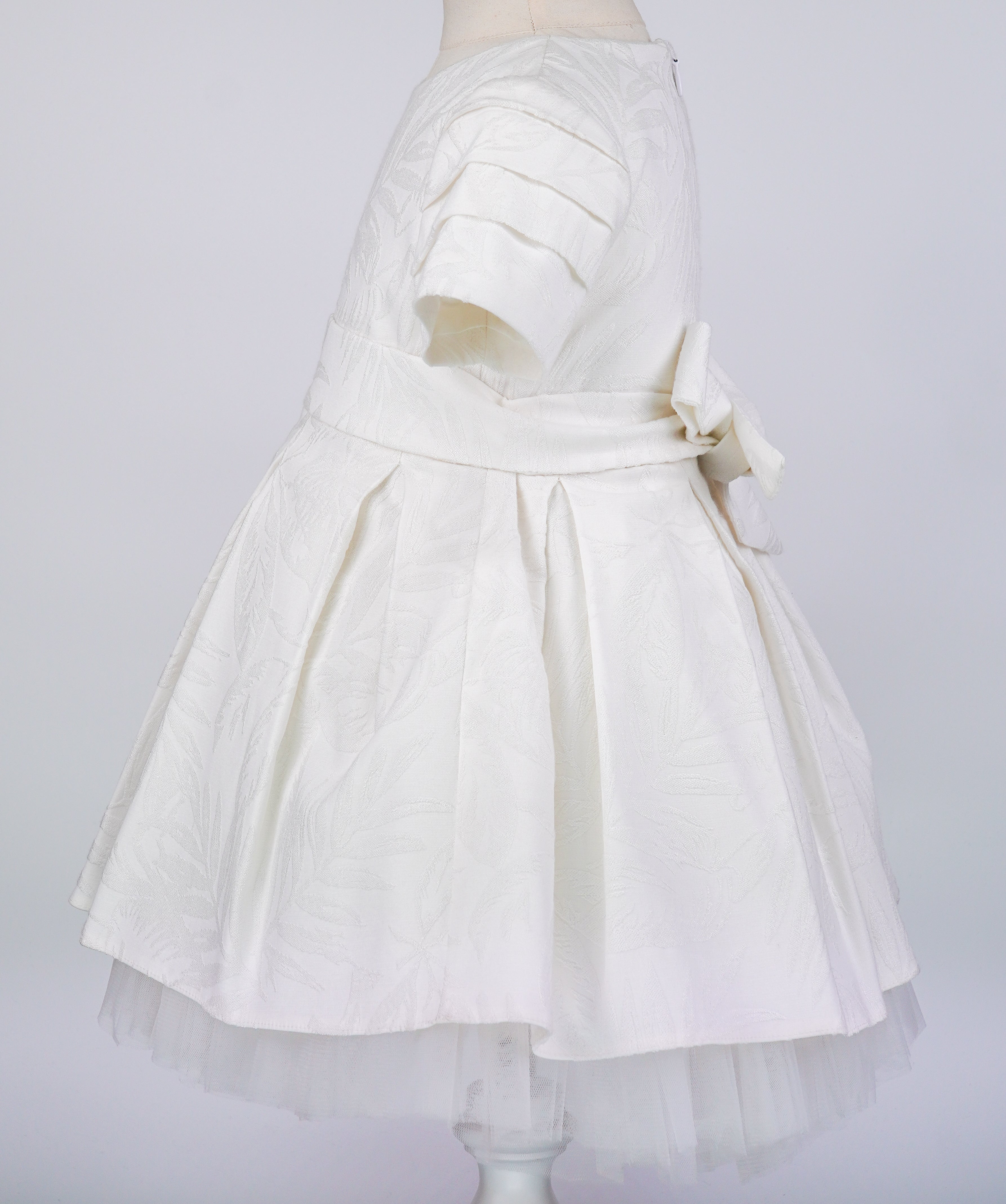 04093 WHITE HANDMADE BABY GIRL DRESS