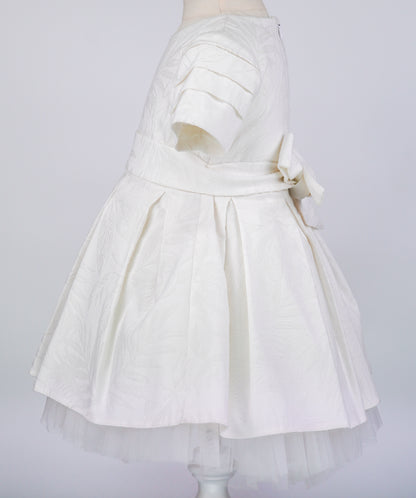 04093 WHITE HANDMADE BABY GIRL DRESS