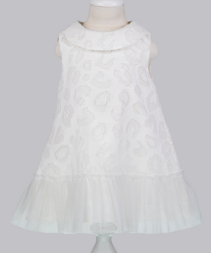 04094 WHITE HANDMADE BABY GIRL DRESS