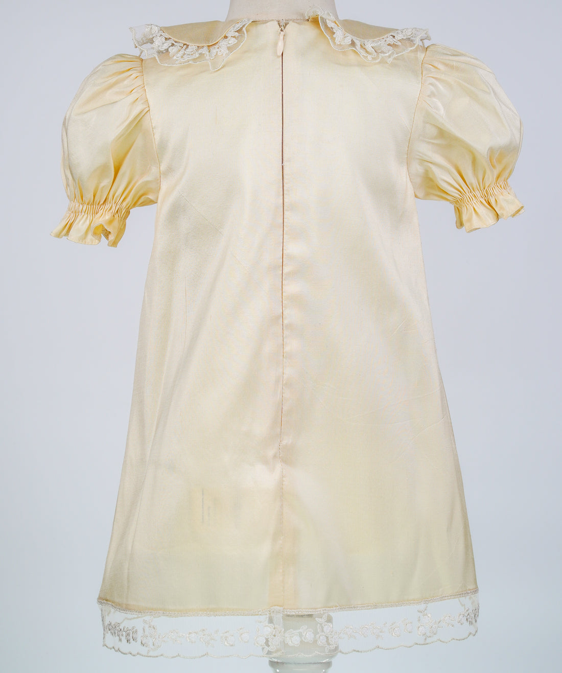 04128 CLASSIC SILK HANDMADE GOLDEN BABY GIRL DRESS