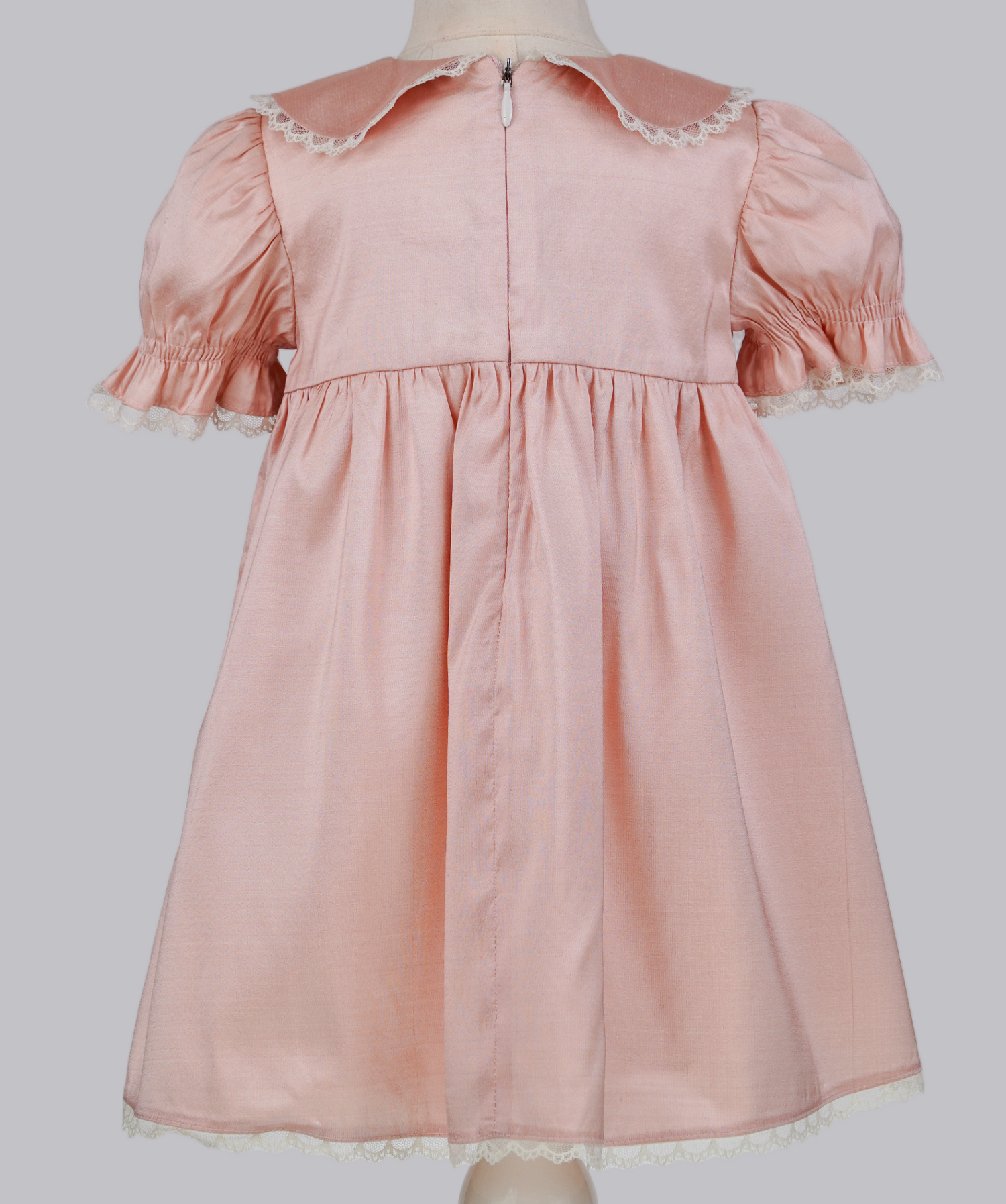 04029 SILK PLITTING HANDMADE BABY GIRL DRESS