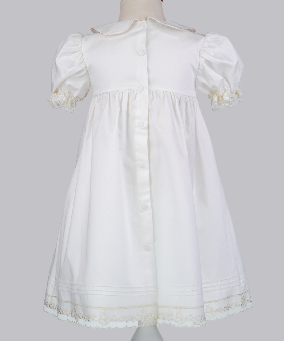 04008 PINK EMBROIDERY PLITTING BABY GIRL DRESS