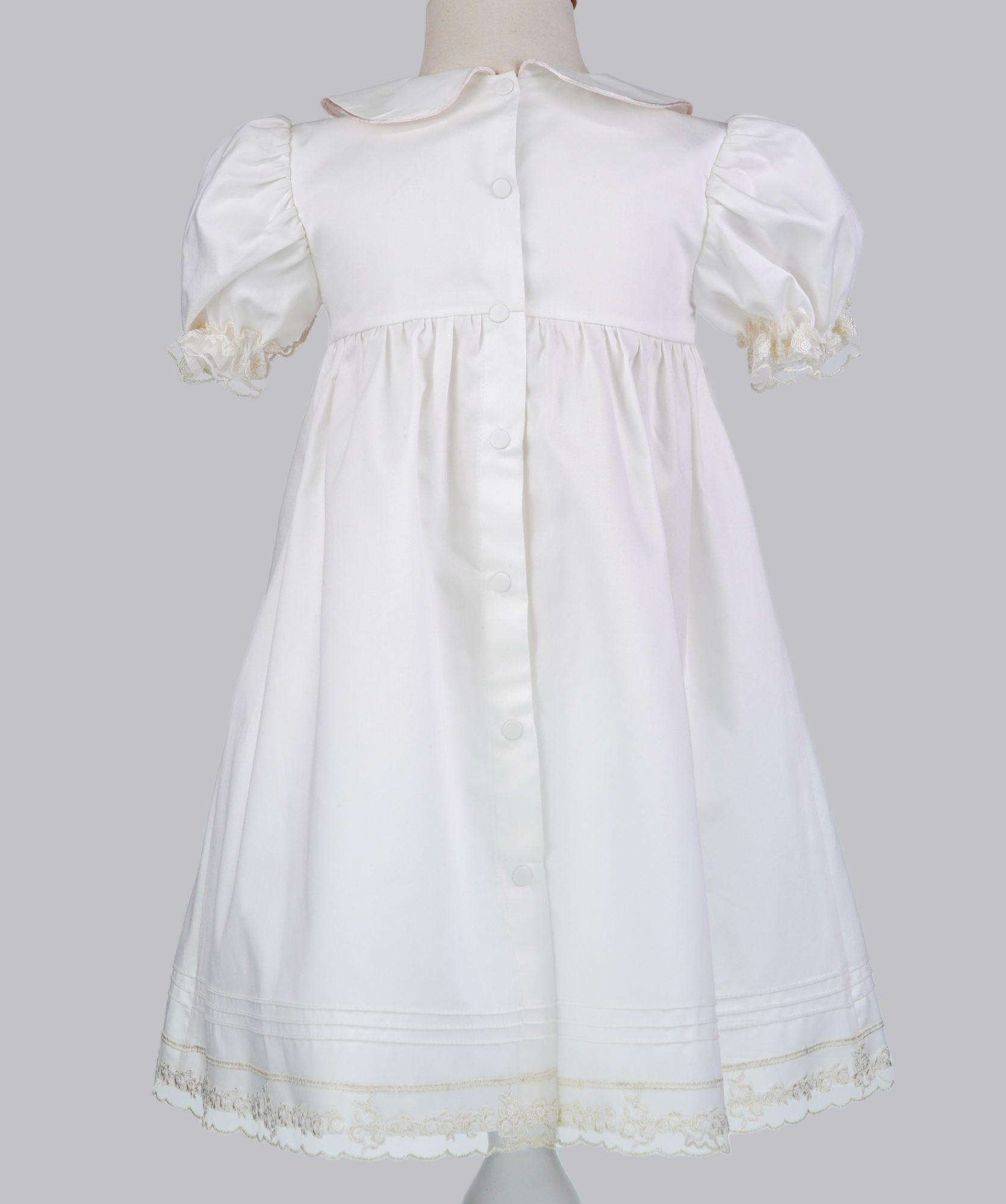 04008 PINK EMBROIDERY PLITTING BABY GIRL DRESS