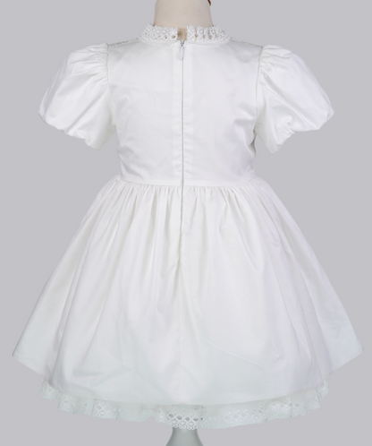 04129 PLUFFY HANDMADE EMBROIDERY BABY GIRL DRESS