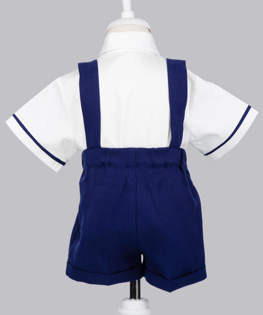 05052 HANDMADE SUSPENDER DETAIL SHORT SET-NAVY BLUE