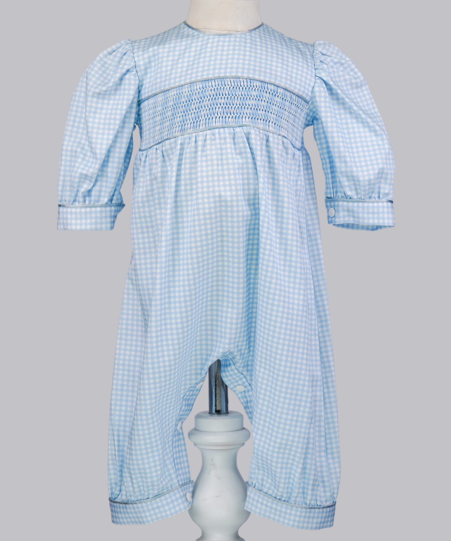 05007 HANDMADE BLUE PLITTING ROMPER