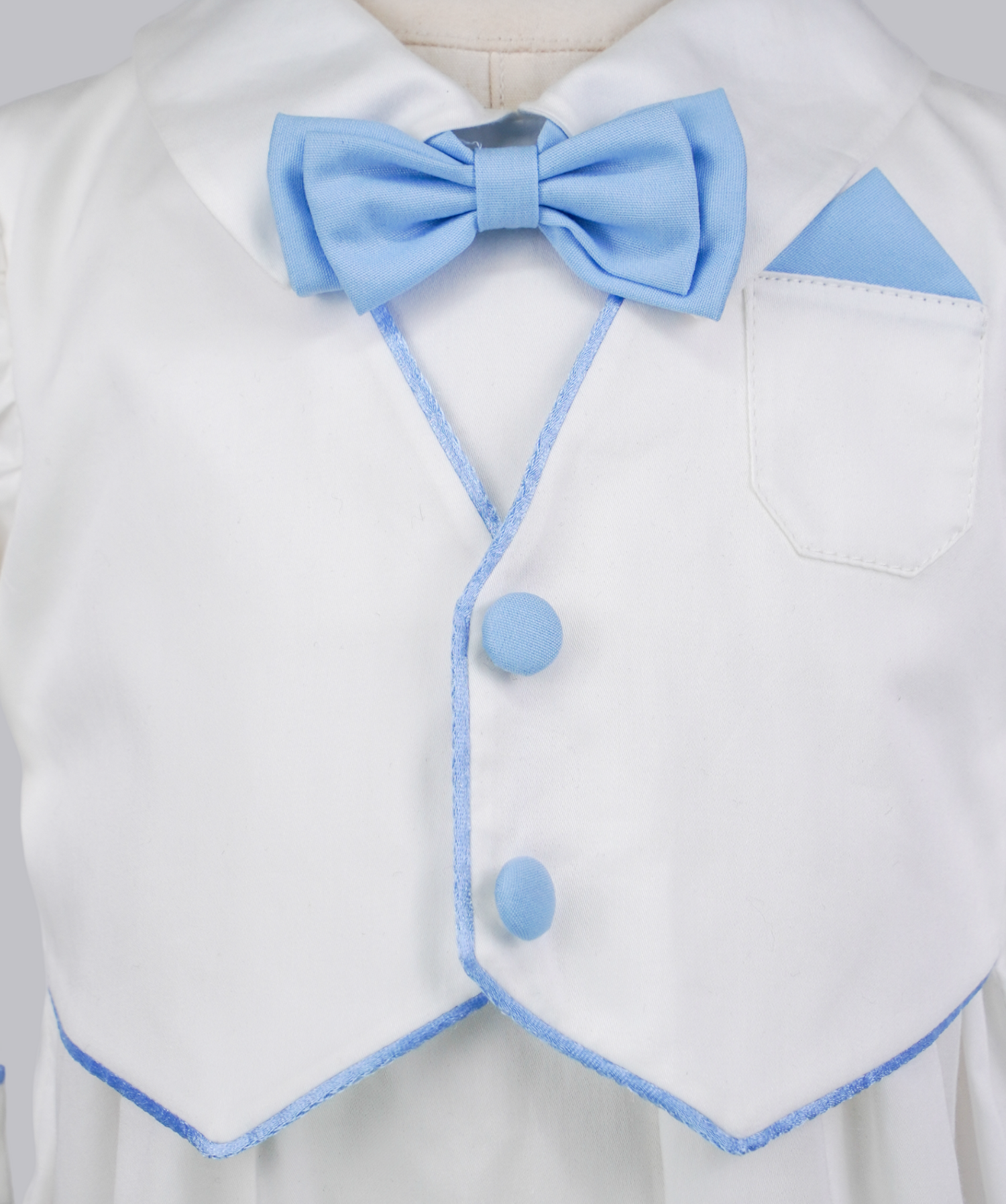 05002 HANDMADE BOW TIE ROMPER