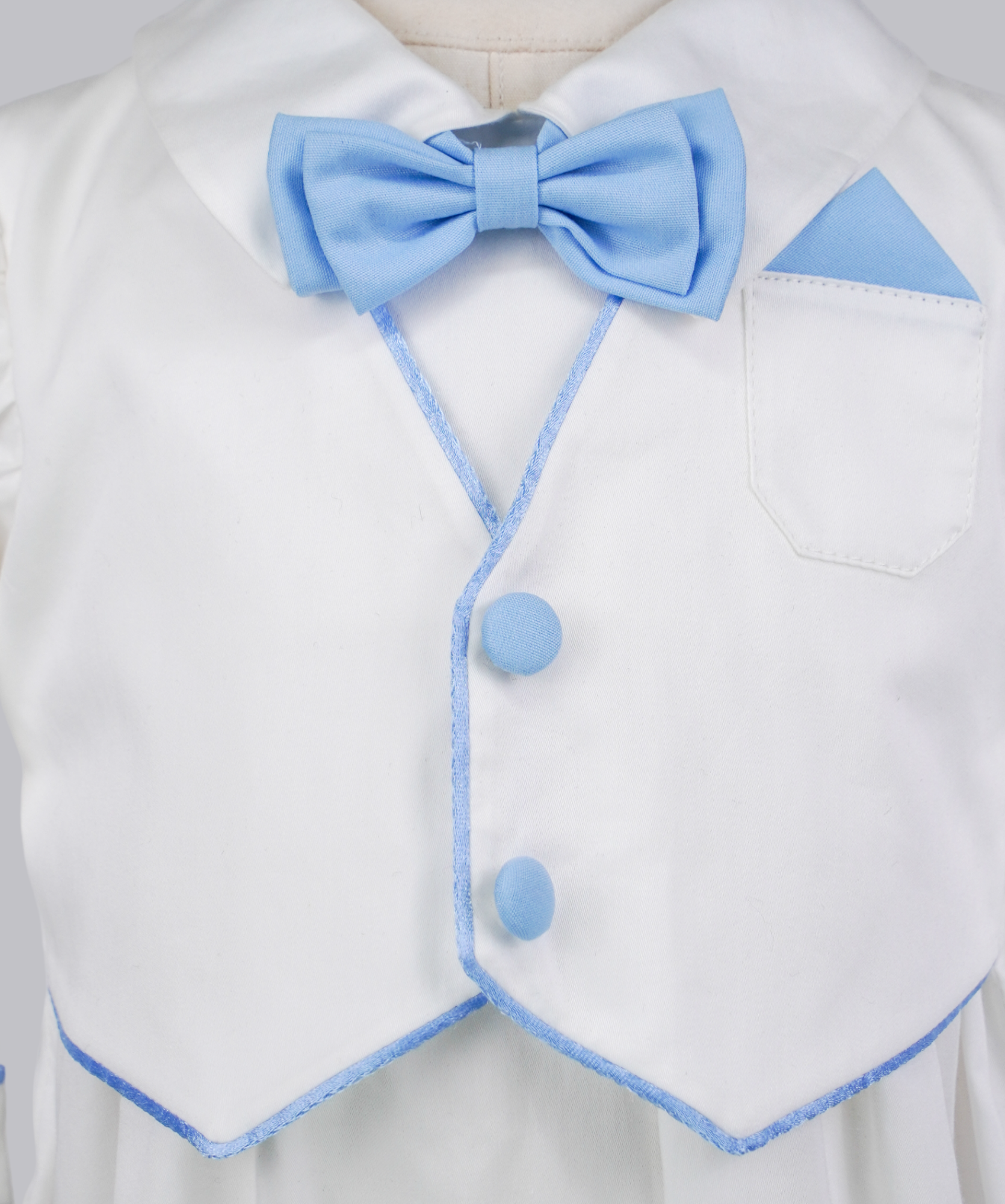 05002 HANDMADE BOW TIE ROMPER