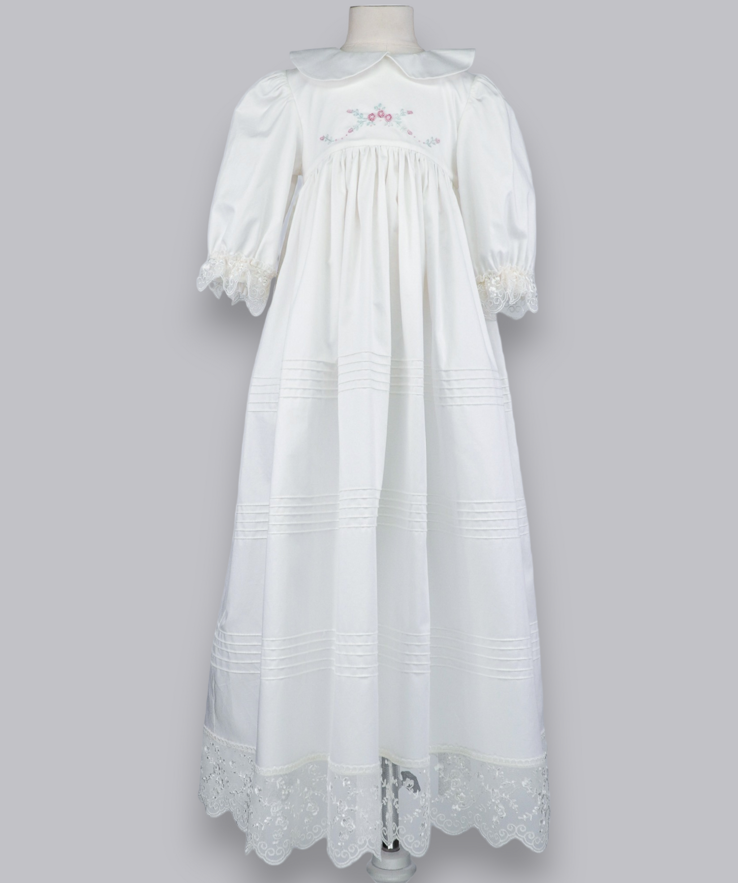 04123 LUXURY EMBROIDERY CHRISTENING GOWN BABY GIRL DRESS