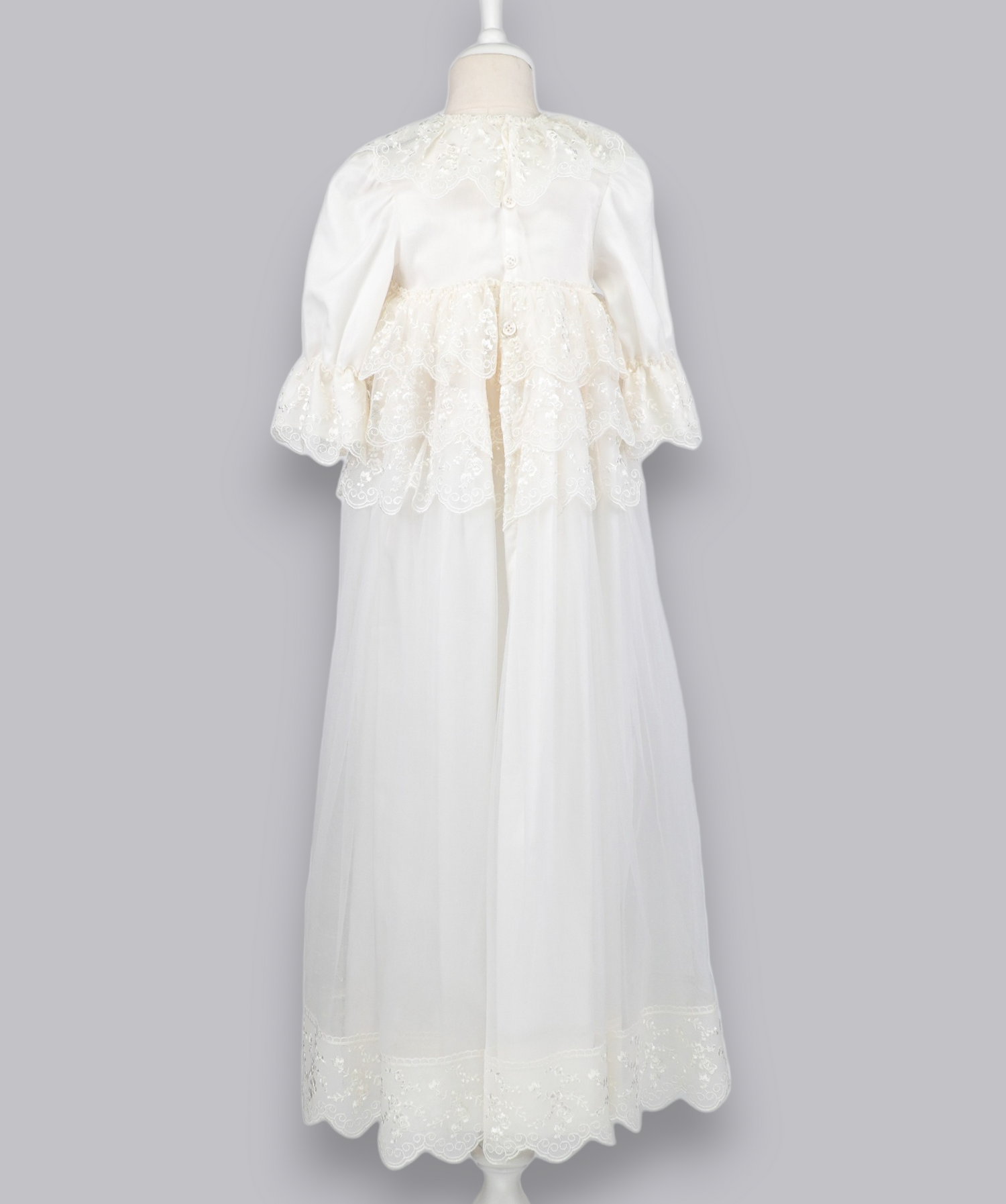 04120 LUXURY EMBROIDERY CHRISTENING GOWN BABY GIRL DRESS