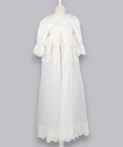 04120 LUXURY EMBROIDERY CHRISTENING GOWN BABY GIRL DRESS